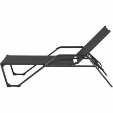 Gartenliege >Tesoro< in matt anthrazit - 195x108x69,5 (BxHxT)