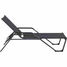 Gartenliege >Tesoro< in matt anthrazit - 195x108x69,5 (BxHxT)