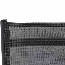 Gartenstuhl >Tesoro< in matt anthrazit, silber-schwarz - 68x110x60 (BxHxT)