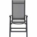 Gartenstuhl >Tesoro< in matt anthrazit, silber-schwarz - 68x110x60 (BxHxT)