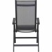 Gartenstuhl >Tesoro< in matt anthrazit, silber-schwarz - 68x110x60 (BxHxT)