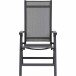 Gartenstuhl >Tesoro< in matt anthrazit, silber-schwarz - 68x110x60 (BxHxT)