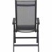 Gartenstuhl >Tesoro< in matt anthrazit, silber-schwarz - 68x110x60 (BxHxT)