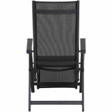 Gartenliege >Tesoro< in matt anthrazit, silber-schwarz - 70x111x60,5 (BxHxT)