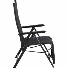 Gartenliege >Tesoro< in matt anthrazit, silber-schwarz - 70x111x60,5 (BxHxT)