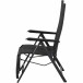 Gartenliege >Tesoro< in matt anthrazit, silber-schwarz - 70x111x60,5 (BxHxT)