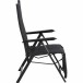 Gartenliege >Tesoro< in matt anthrazit, silber-schwarz - 70x111x60,5 (BxHxT)