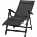Gartenliege >Tesoro< in matt anthrazit, silber-schwarz - 70x111x60,5 (BxHxT)