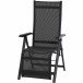 Gartenliege >Tesoro< in matt anthrazit, silber-schwarz - 70x111x60,5 (BxHxT)