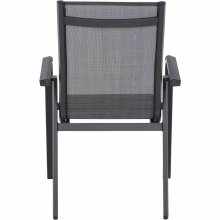 Gartenstuhl >Tesoro< in matt anthrazit, silber-schwarz - 68x98x62,5 (BxHxT)