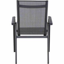 Gartenstuhl >Tesoro< in matt anthrazit, silber-schwarz - 68x98x62,5 (BxHxT)