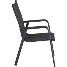 Gartenstuhl >Tesoro< in matt anthrazit, silber-schwarz - 68x98x62,5 (BxHxT)