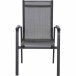 Gartenstuhl >Tesoro< in matt anthrazit, silber-schwarz - 68x98x62,5 (BxHxT)