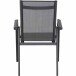 Gartenstuhl >Tesoro< in matt anthrazit, silber-schwarz - 68x98x62,5 (BxHxT)