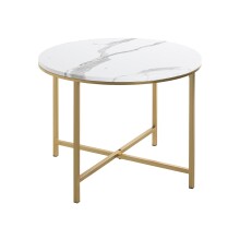 Beistelltisch >52237< in gold, marmoroptik, MDF,...