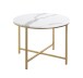 Beistelltisch >52237< in gold, marmoroptik, MDF, Metall - 45x60cm (HxD)