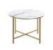 Beistelltisch >52237< in gold, marmoroptik, MDF, Metall - 45x60cm (HxD)