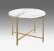 Beistelltisch >52237< in gold, marmoroptik, MDF, Metall - 45x60cm (HxD)