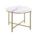 Beistelltisch >52237< in gold, marmoroptik, MDF, Metall - 45x60cm (HxD)