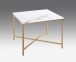 Beistelltisch >52238< in gold, marmoroptik, MDF, Metall - 60x47x60cm (BxHxT)