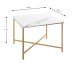 Beistelltisch >52238< in gold, marmoroptik, MDF, Metall - 60x47x60cm (BxHxT)