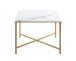 Beistelltisch >52238< in gold, marmoroptik, MDF, Metall - 60x47x60cm (BxHxT)