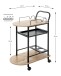 Küchenwagen >52480< in eiche, schwarz, MDF, Metall - 65x83x35cm (BxHxT)