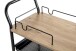 Küchenwagen >52480< in eiche, schwarz, MDF, Metall - 65x83x35cm (BxHxT)