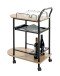 Küchenwagen >52480< in eiche, schwarz, MDF, Metall - 65x83x35cm (BxHxT)