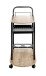 Küchenwagen >52480< in eiche, schwarz, MDF, Metall - 65x83x35cm (BxHxT)