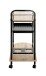 Küchenwagen >52480< in eiche, schwarz, MDF, Metall - 65x83x35cm (BxHxT)
