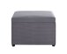Sitztruhe >54145< in grau, MDF, Textilgewebe Cord - 58x42x39cm (BxHxT)