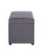 Sitztruhe >54145< in grau, MDF, Textilgewebe Cord - 58x42x39cm (BxHxT)
