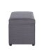 Sitztruhe >54145< in grau, MDF, Textilgewebe Cord - 58x42x39cm (BxHxT)