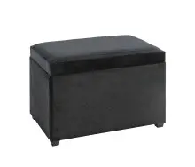 Sitztruhe >54545< in schwarz, MDF, Textilgewebe...