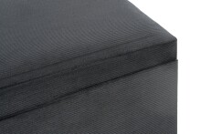 Sitztruhe >54545< in schwarz, MDF, Textilgewebe Cord - 58x42x39cm (BxHxT)