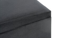 Sitztruhe >54545< in schwarz, MDF, Textilgewebe Cord - 58x42x39cm (BxHxT)