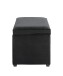 Sitztruhe >54545< in schwarz, MDF, Textilgewebe Cord - 58x42x39cm (BxHxT)