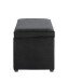 Sitztruhe >54545< in schwarz, MDF, Textilgewebe Cord - 58x42x39cm (BxHxT)
