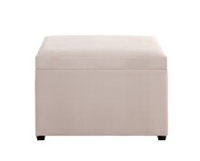 Sitztruhe >54945< in creme, MDF, Textilgewebe Cord - 58x42x39cm (BxHxT)