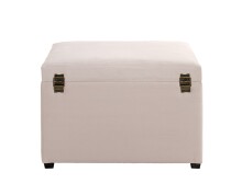 Sitztruhe >54945< in creme, MDF, Textilgewebe Cord - 58x42x39cm (BxHxT)