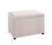 Sitztruhe >54945< in creme, MDF, Textilgewebe Cord - 58x42x39cm (BxHxT)