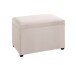 Sitztruhe >54945< in creme, MDF, Textilgewebe Cord - 58x42x39cm (BxHxT)