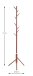 Garderobenständer >52426< in rot, Metall - 173x48cm (HxD)