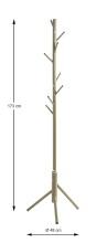 Garderobenständer >52926< in grün, Metall - 173x48cm (HxD)