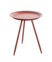 Beistelltisch >20410< in rot, Metall - 47x38cm (HxD)