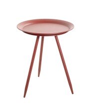 Beistelltisch >20410< in rot, Metall - 47x38cm (HxD)
