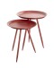 Beistelltisch >20410< in rot, Metall - 47x38cm (HxD)