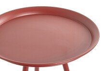 Beistelltisch >20411< in rot, Metall - 54x44cm (HxD)