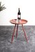 Beistelltisch >20411< in rot, Metall - 54x44cm (HxD)
